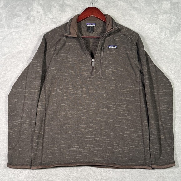 Patagonia Better Sweater Pullover Mens S/M Brown Fleece 1/4 Zip Hiking Top